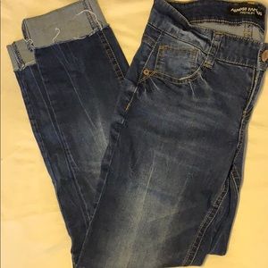 Size Three Jeans! Cuffed at the bottom!